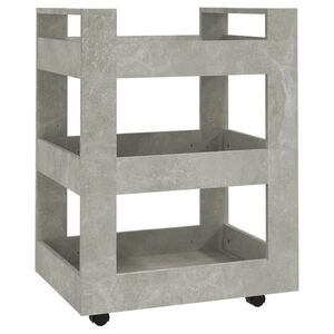 vidaXL Kuchynsk&yacute; voz&iacute;k bet&oacute;nov&yacute; siv&yacute; 60x45x80 cm spracovan&eacute; drevo