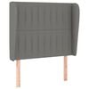 vidaXL Čelo postele so z&aacute;hybmi tmavosiv&eacute; 83x23x118/128 cm l&aacute;tka