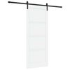 vidaXL Posuvn&eacute; dvere 86 x 211 cm Kompozitn&eacute; drevo Biela a čierna