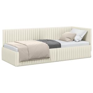 vidaXL Rohov&yacute; r&aacute;m postele Kr&eacute;mov&aacute; 80 x 200 cm Zamat