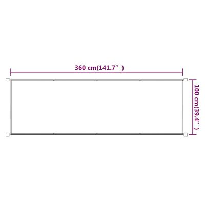 vidaXL Vertikálna markíza terakotová 100x360 cm oxfordská látka