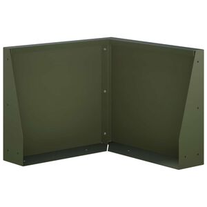 vidaXL Oporn&yacute; m&uacute;r 50 x 50 x 30 cm Oceľ Olivovo zelen&aacute;