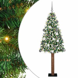 vidaXL &Uacute;zky vianočn&yacute; stromček s 300 LED-i so stojanom Zelen&aacute; 180 cm