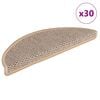 vidaXL Samolepiace n&aacute;&scaron;ľapy na schody vzhľad sisalu 30 ks 56x17x3 cm