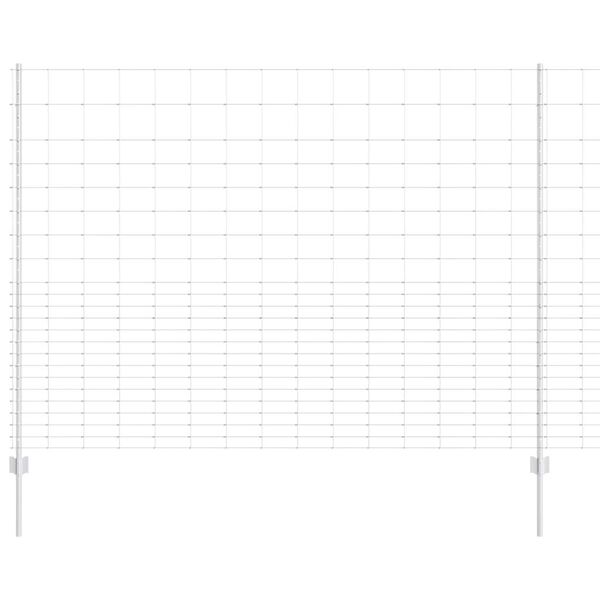 vidaXL Plot s podperou Strieborn&aacute; 1,6 x 25 m Oceľ