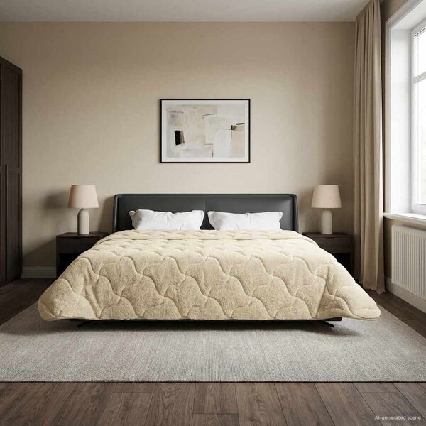 vidaXL Prikr&yacute;vka na cel&yacute; rok &Scaron;nurovan&yacute; Kr&eacute;mov&aacute; 220 x 240 cm