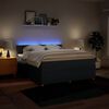 vidaXL Posteľn&yacute; r&aacute;m boxspring s matracom modr&yacute; 180x200 cm l&aacute;tka