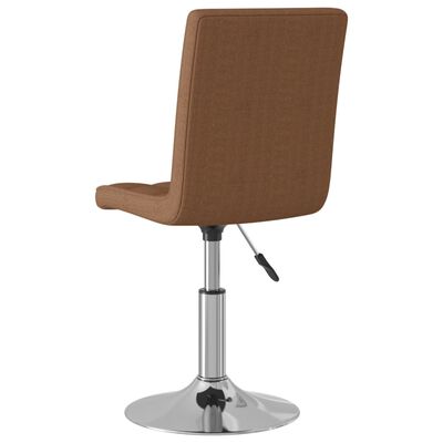 vidaXL Otočná jedálenská stolička hnedá látková