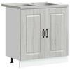 vidaXL Kuchynská skriňa s dverami Kalmar 2 pcs Sivá 80 x 46 x 81.5 cm