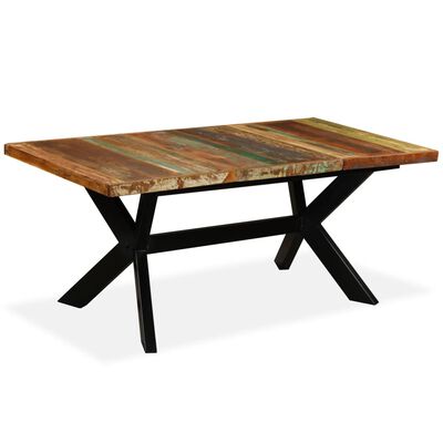 vidaXL Jedálenský stôl, recyklovaný masív a oceľ 180 cm