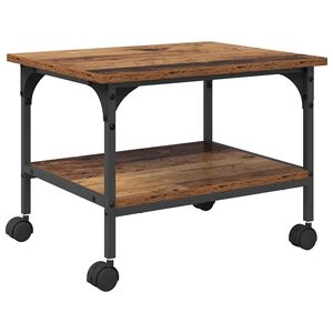 vidaXL Stojan na tlačiareň Star&eacute; drevo 50 x 40 x 38 cm