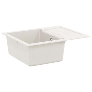 vidaXL Drez Biela 620 x 500 mm 80% Kv&aacute;rc a 20% Živica