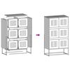vidaXL Highboard Pink 68x39x123 cm Oceľ