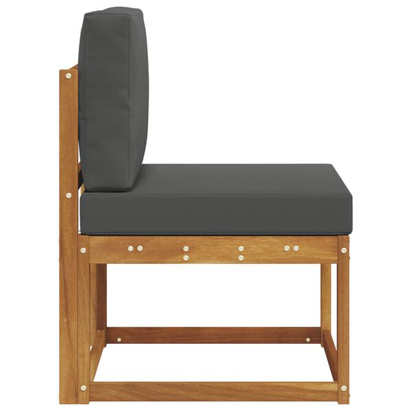 vidaXL Z&aacute;hradn&aacute; stredn&aacute; sedačka Pevn&eacute; ak&aacute;ciov&eacute; drevo Pr&iacute;rodn&aacute;