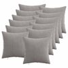 vidaXL Poťah na podložku 12 pcs HEERLEN Svetlosiv&aacute; 45 x 45 cm man&scaron;estr
