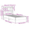 vidaXL Posteľ s knižnicou bez matraca 100x200 cm borovicový masív
