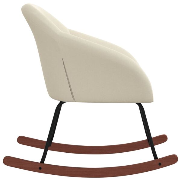 vidaXL Hojdacie kreslo kr&eacute;mov&eacute; l&aacute;tkov&eacute;