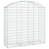 vidaXL Obl&uacute;kov&yacute; gabionov&yacute; k&ocirc;&scaron; 150x50x140/160 cm pozinkovan&eacute; železo