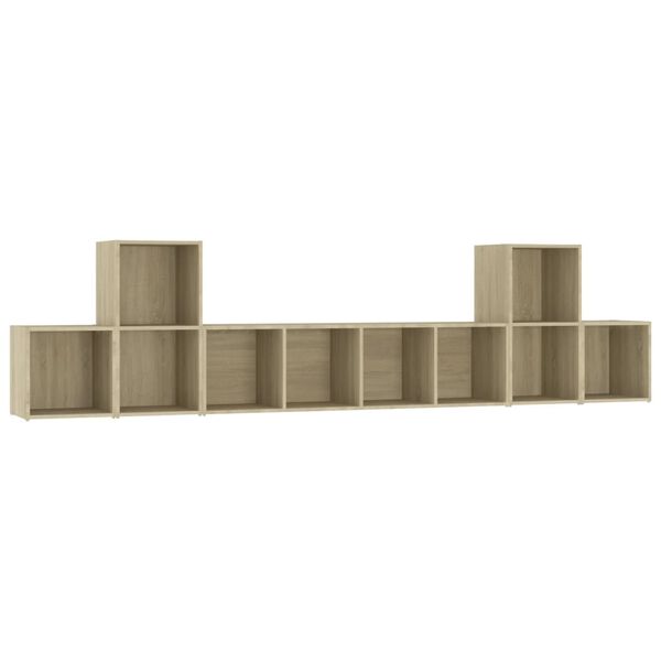 vidaXL 5-dielna súprava TV skriniek, dub sonoma, kompozitné drevo