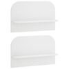 vidaXL Stenn&aacute; polica 2 ks Biela 60 x 13,5 x 37,5 cm Kompozitn&eacute; drevo