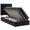 vidaXL LED &uacute;ložn&aacute; posteľ s matracom Čierna 100 x 200 cm Zamat