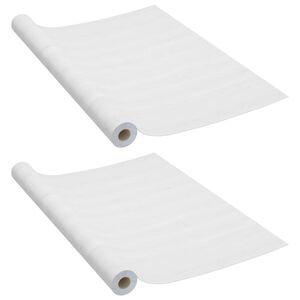 vidaXL Samolepiace f&oacute;lie na dvere 2 ks biele drevo 210x90 cm PVC
