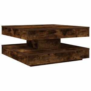VidaXL Konferenčn&yacute; stol&iacute;k otočn&yacute; o 360 stupňov tmav&yacute; dub 70x70x34,5 cm