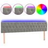 vidaXL Čelo postele s LED bledosiv&eacute; 200x7x78/88 cm zamat