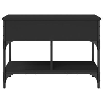 vidaXL Konferenčný stolík čierny 70x50x50 cm kompozitné drevo a kov