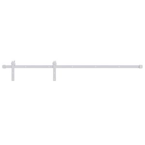 vidaXL Kovanie na posuvné dvere 183 cm, oceľ, biele