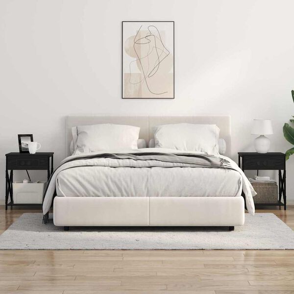 vidaXL Nočn&yacute; stol&iacute;k Čierny dub 41 x 31 x 51 cm Kompozitn&eacute; drevo