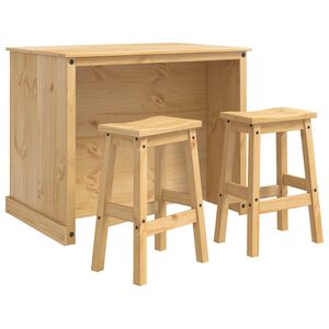 vidaXL Kuchynsk&yacute; ostrovn&yacute; set 3 ks Medov&yacute; vosk 112 x 77 x 91,5 cm