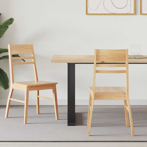 vidaXL Jed&aacute;lensk&eacute; stoličky 2 pcs Pr&iacute;rodn&aacute; 43 x 54 x 89 cm