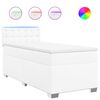 vidaXL Boxspring posteľ s matracom biela 100x200 cm umelá koža