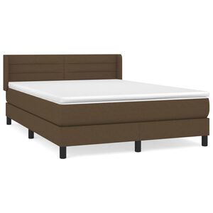 vidaXL Boxspring posteľ s matracom tmavohned&aacute; 140x190 cm l&aacute;tka