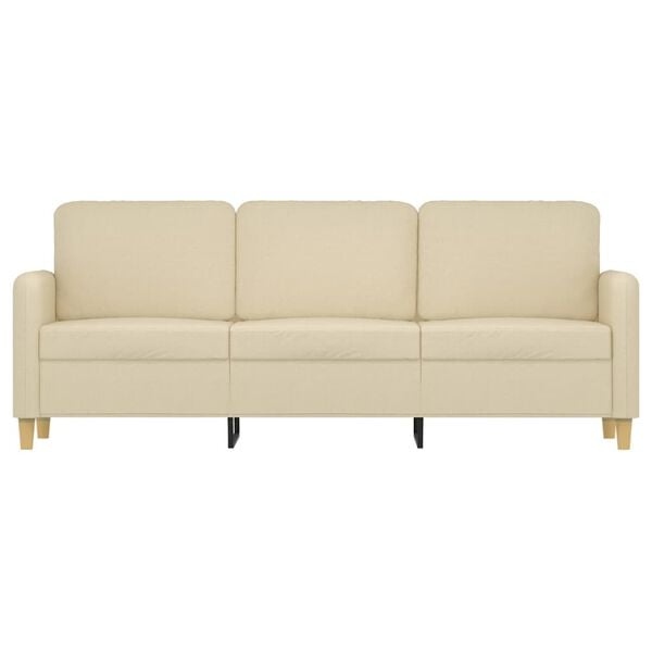 vidaXL 3-miestna pohovka kr&eacute;mov&aacute; 180 cm l&aacute;tka