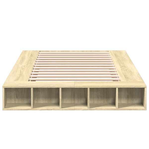 vidaXL Posteľn&yacute; r&aacute;m dub sonoma 120x190 cm kompozitn&eacute; drevo