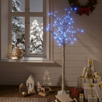 vidaXL Vianočný stromček/vŕba 140 LED 1,5 m, modrá, dovnútra/von