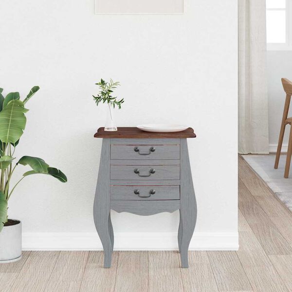 vidaXL Nočn&yacute; stol&iacute;k, mahag&oacute;nov&yacute; mas&iacute;v, 48x35x64 cm