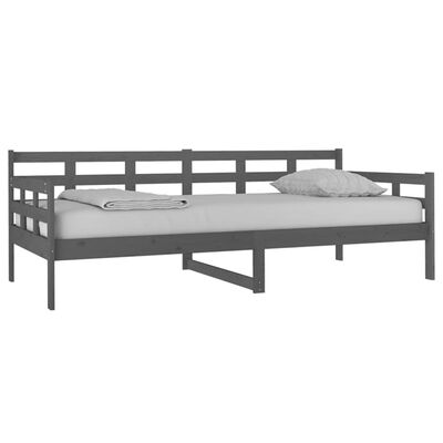 vidaXL Denná posteľ sivá masívna borovica 90x200 cm