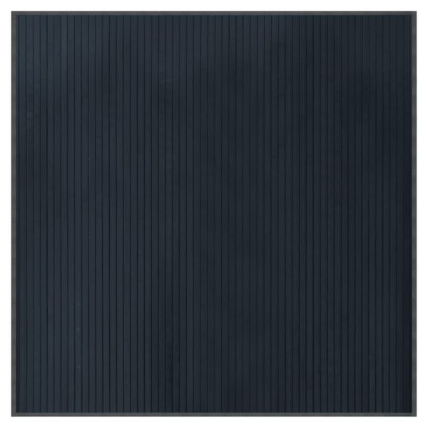 vidaXL Koberec štvorcový sivý 100x100 cm bambus