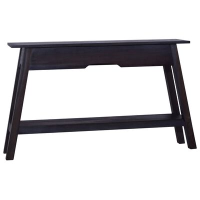 vidaXL Konzolový stolík, čierny 120x30x75 cm, mahagónový masív