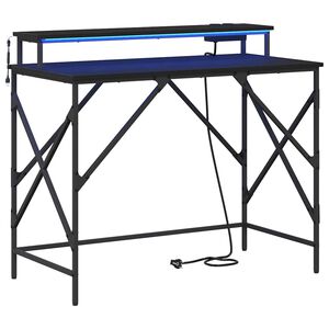 vidaXL St&ocirc;l Čierny dub 100 x 50 x 86,5 cm Kompozitn&eacute; drevo