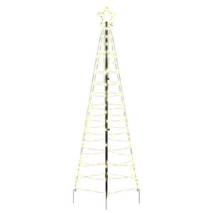 vidaXL LED vianočn&yacute; stromček 250 cm 390 LED Tepl&aacute; biela Oceľ