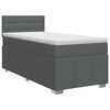 vidaXL Posteľ boxspring s matracom Tmavosiv&aacute; 90 x 190 cm L&aacute;tka