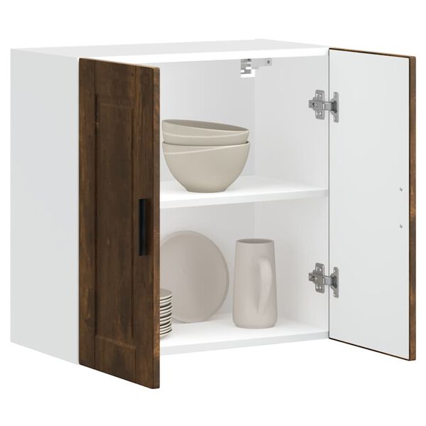 vidaXL Kuchynsk&aacute; n&aacute;stenn&aacute; skrinka Porto, tmav&yacute; dub, kompozitn&eacute; drevo