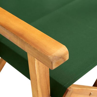 vidaXL Režisérske stoličky 2 ks, akáciový masív, zelené