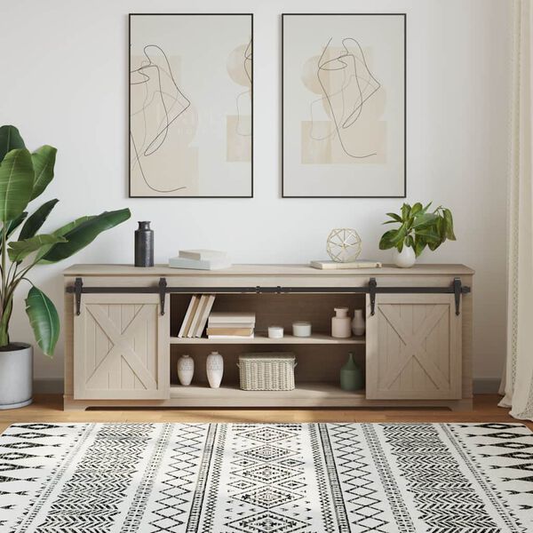 vidaXL Kovanie na posuvn&eacute; dvere skrinky 183 cm uhl&iacute;kov&aacute; oceľ