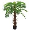 vidaXL Umel&aacute; palma Cycas s kvetin&aacute;čom 140 cm zelen&aacute;