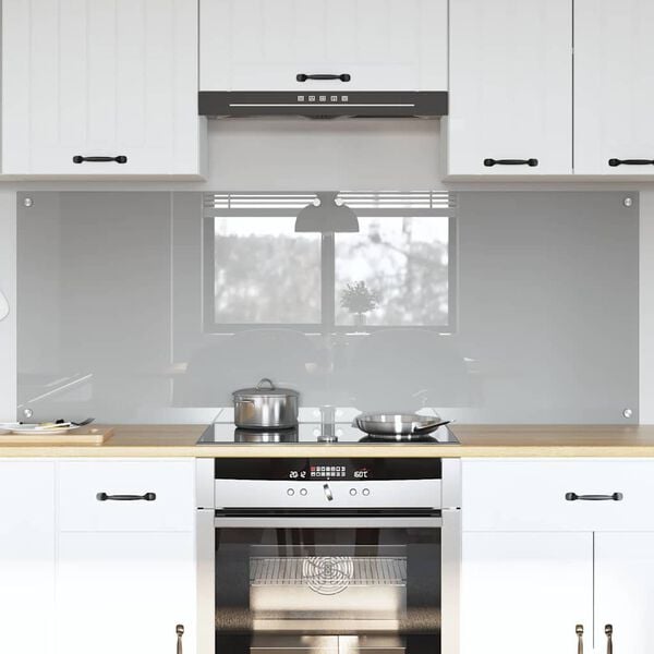 vidaXL Kuchynsk&yacute; backsplash 2 pcs Svetlosiv&aacute; 80 x 60 cm tvrden&eacute; sklo
